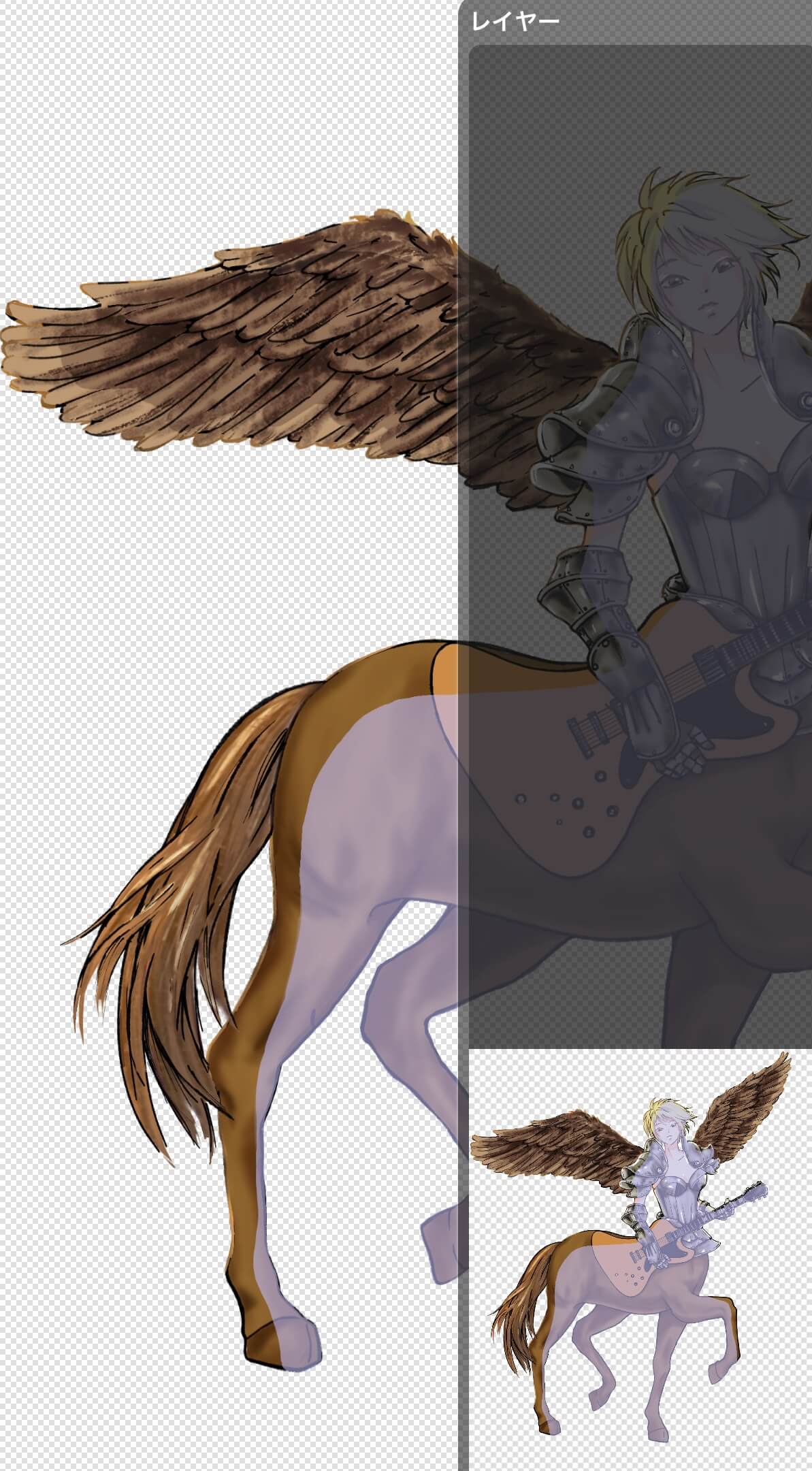 アイビスペイントで逆光の影をつけるレイヤー